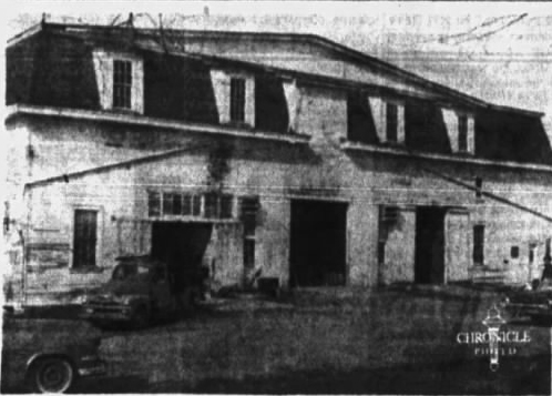 The horse barn on the Ilehamwood farm on North First Street was erected in 1884 to house show and breeding horses for Isaac L. Ellwood. (Picture clipped from Daily Chronicle, April 13, 1962, pg. 12)