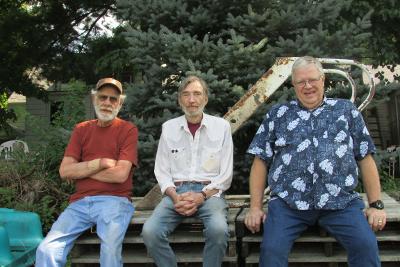 Stage Coach Players pals Bob Cain, G. Scott Morris, and Bernie Schuneman