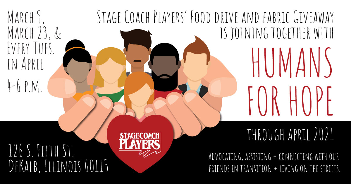 You are currently viewing Come Rain or Shine, Stage Coach Players Continues to Join Together with Local Food Pantries to Help Those in Need