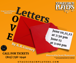 Read more about the article Stage Coach Players Offers Black Box Production of “Love Letters” June 10 – 13, 2021