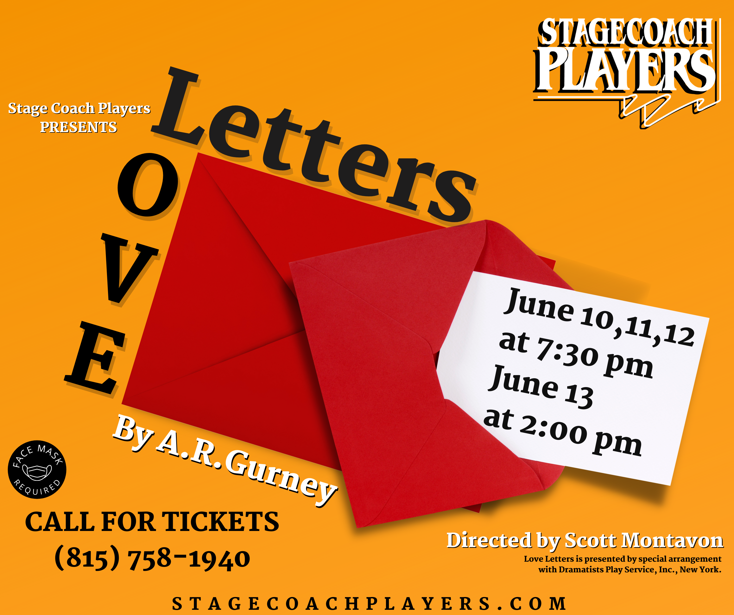 You are currently viewing Stage Coach Players Offers Black Box Production of “Love Letters” June 10 – 13, 2021